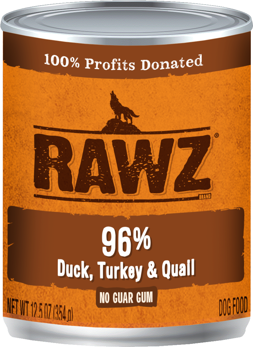 Duck Turkey Can - Rawz Dog Food (1090x1254), Png Download