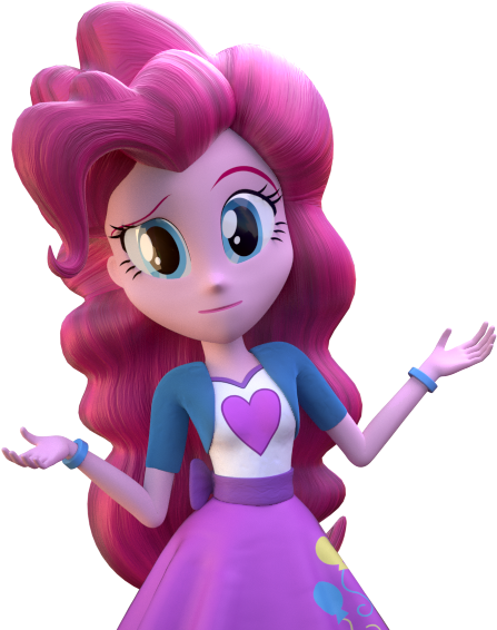 3d, 3d Model, Artist - Mlp Eg Pinkie Pie 3d (600x621), Png Download