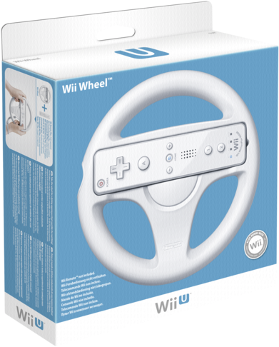 Nintendo Wii U Wheel Wei - Wii U Wheel Black (427x500), Png Download