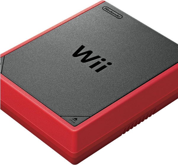 Playstation - Nintendo Wii Mini - Matte Black/red (600x587), Png Download