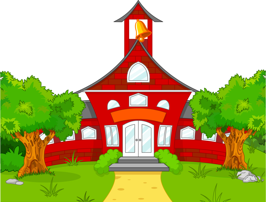School House [преобразованный] - Cartoon School (1024x776), Png Download