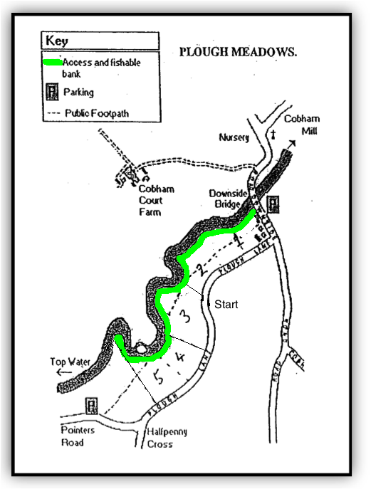 Downstream From The Downstream Side Of Downside Bridge - Diagram (521x687), Png Download