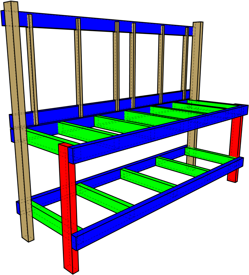 Each Color Represents A Specific Size That You Need - Shelf (1024x1024), Png Download