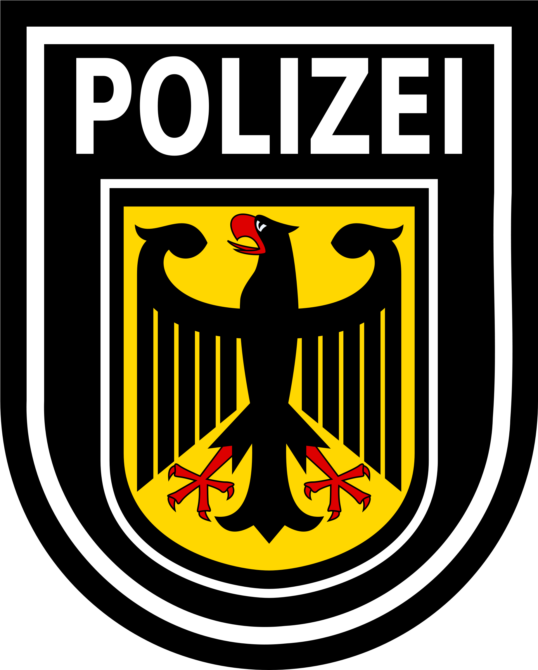 German Police, Police Patches, Berlin, Tattoo, Austria, - German Federal Police Badge (2000x2400), Png Download