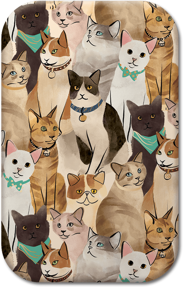 Cats Decorative Tin - Cats Totebags By Punch Studio - Cats Canvas Tote (1200x1200), Png Download