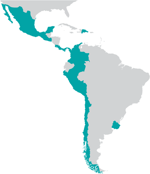 Mapa Sura - Latin America Fair Trade (652x759), Png Download