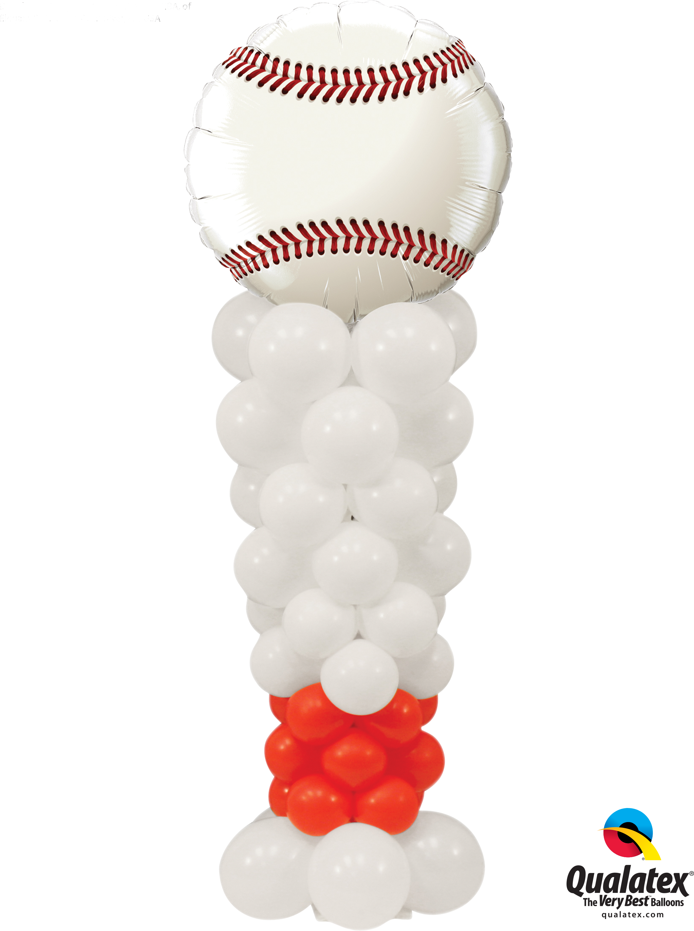 Batter-up Balloon Decorations - Baseball Bat Balloon Column (3200x3200), Png Download