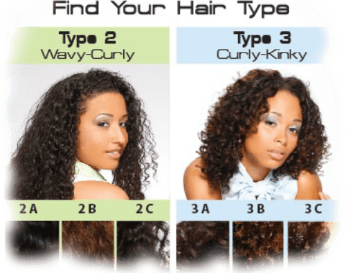 Hair Chart Type Min - Hair Types (500x395), Png Download