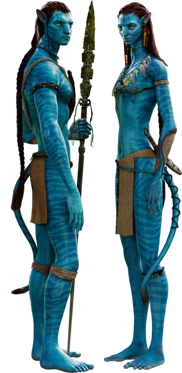 Avatar 2009 Jake Sully And Neytiri By Https - Avatar Jake Sully (624x1279), Png Download