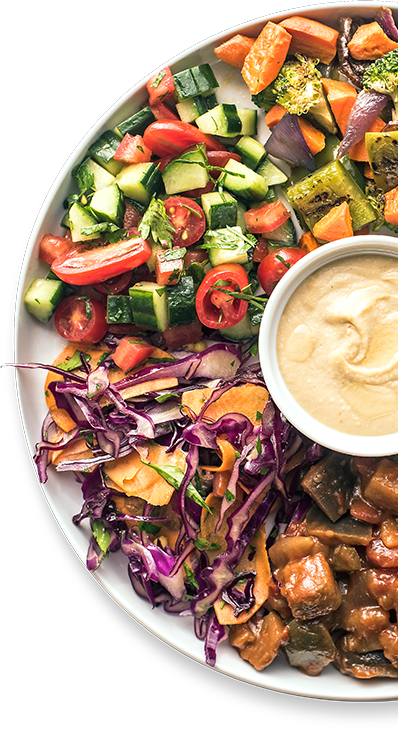 Classic Hummus, Spicy Feta Hummus, And Kalamata Olive - Roti Vegetarian Tasting Platter (398x729), Png Download