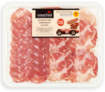 Unearthed Piacenza Two Cured Meat Platter - Unearthed Piacenza Coppa & Salami Platter (350x350), Png Download
