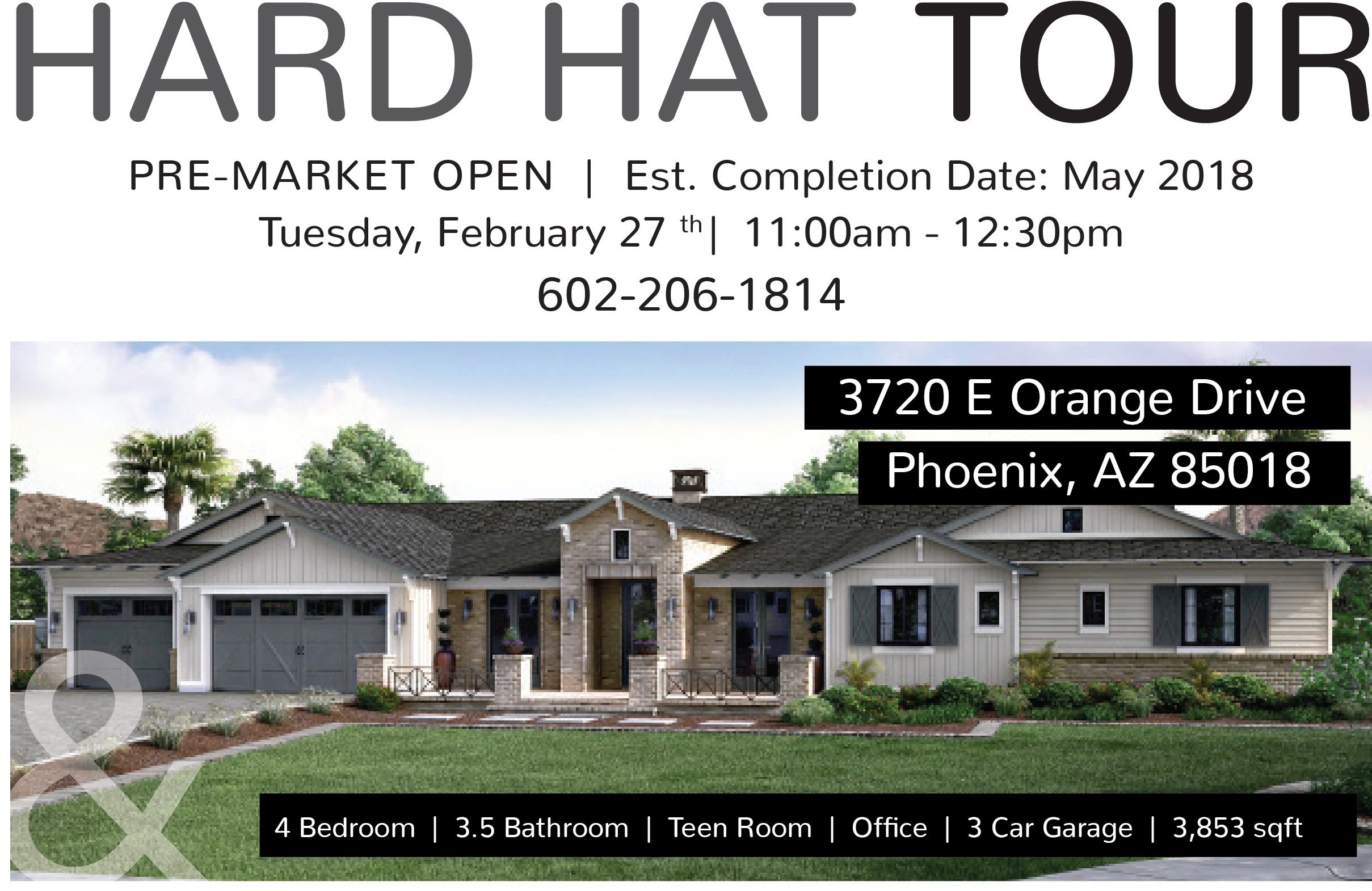 Hard Hat Tour 3720 E Orange Drive - Leonhard Weiss (2433x1613), Png Download