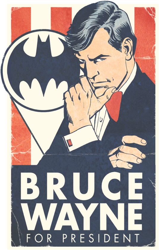 Batman - Wayne For President T-shirt Size M (600x900), Png Download