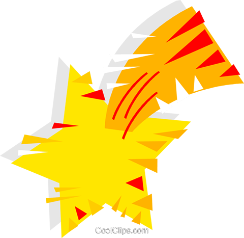 Shooting Star Royalty Free Vector Clip Art Illustration - Illustration (480x467), Png Download