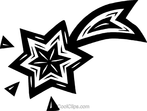 Shooting Stars Royalty Free Vector Clip Art Illustration - Meteor (480x361), Png Download