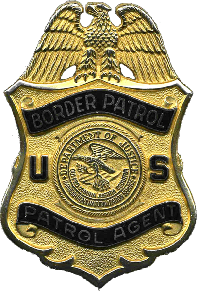 Us Border, Police Badges, Law Enforcement, Federal, - Us Border Patrol Badge (406x599), Png Download