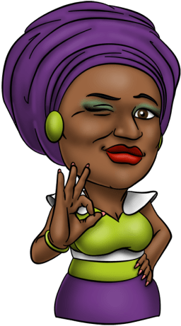 Afro Emoji7 - Afro Emoji (387x500), Png Download