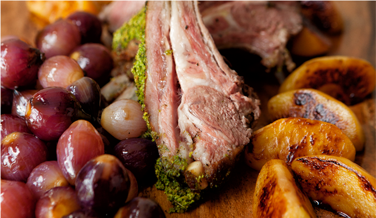 Shrimp Cocktail - Rack Of Lamb (1178x428), Png Download