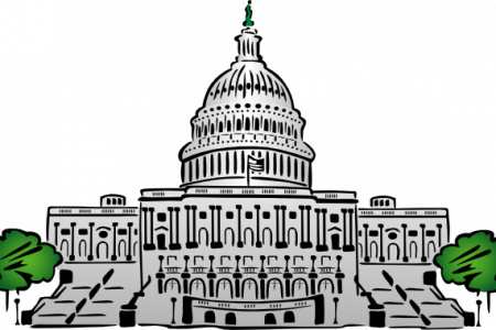 Capitol Building Clip Art Clipart Collection - Congress Clipart (450x300), Png Download