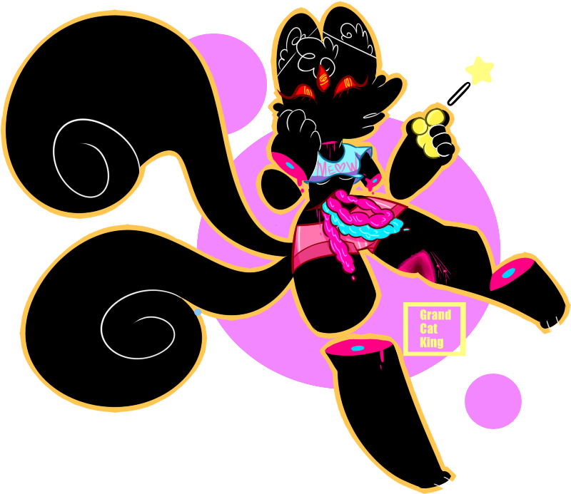 Nekomata-self Grandcatkingart Guro Gut Spill Severed - Illustration (890x795), Png Download