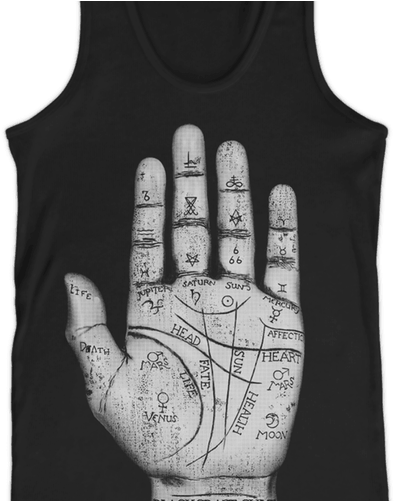Palmistry Mens/unisex Tank Top - T-shirt (500x500), Png Download