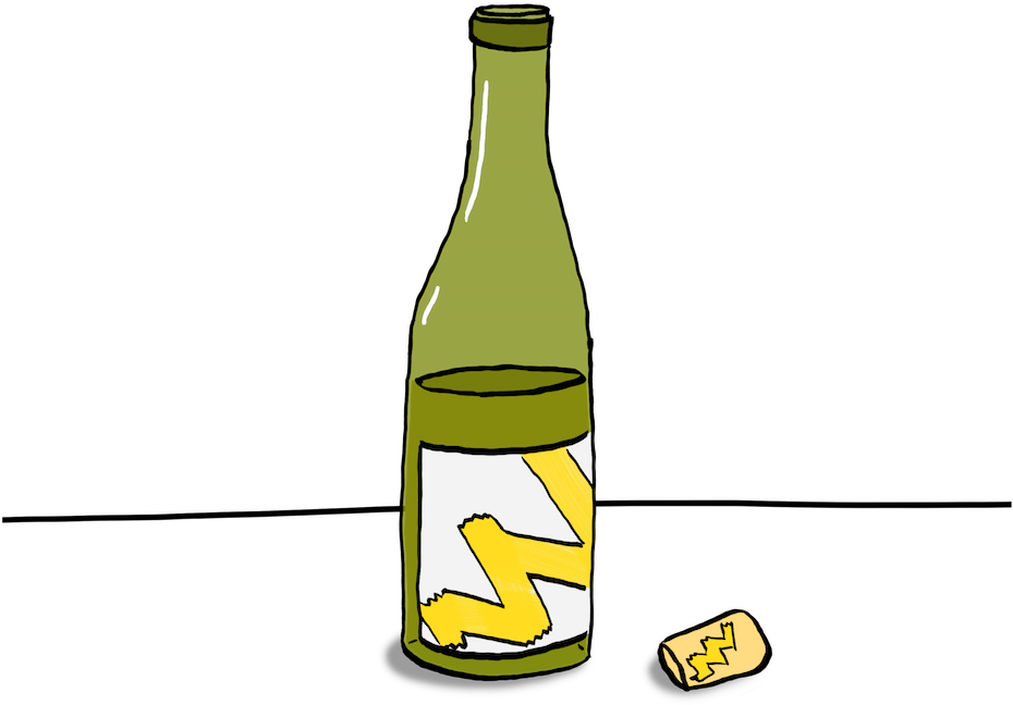 Illustration By Boy Bison - Glass Bottle (929x782), Png Download