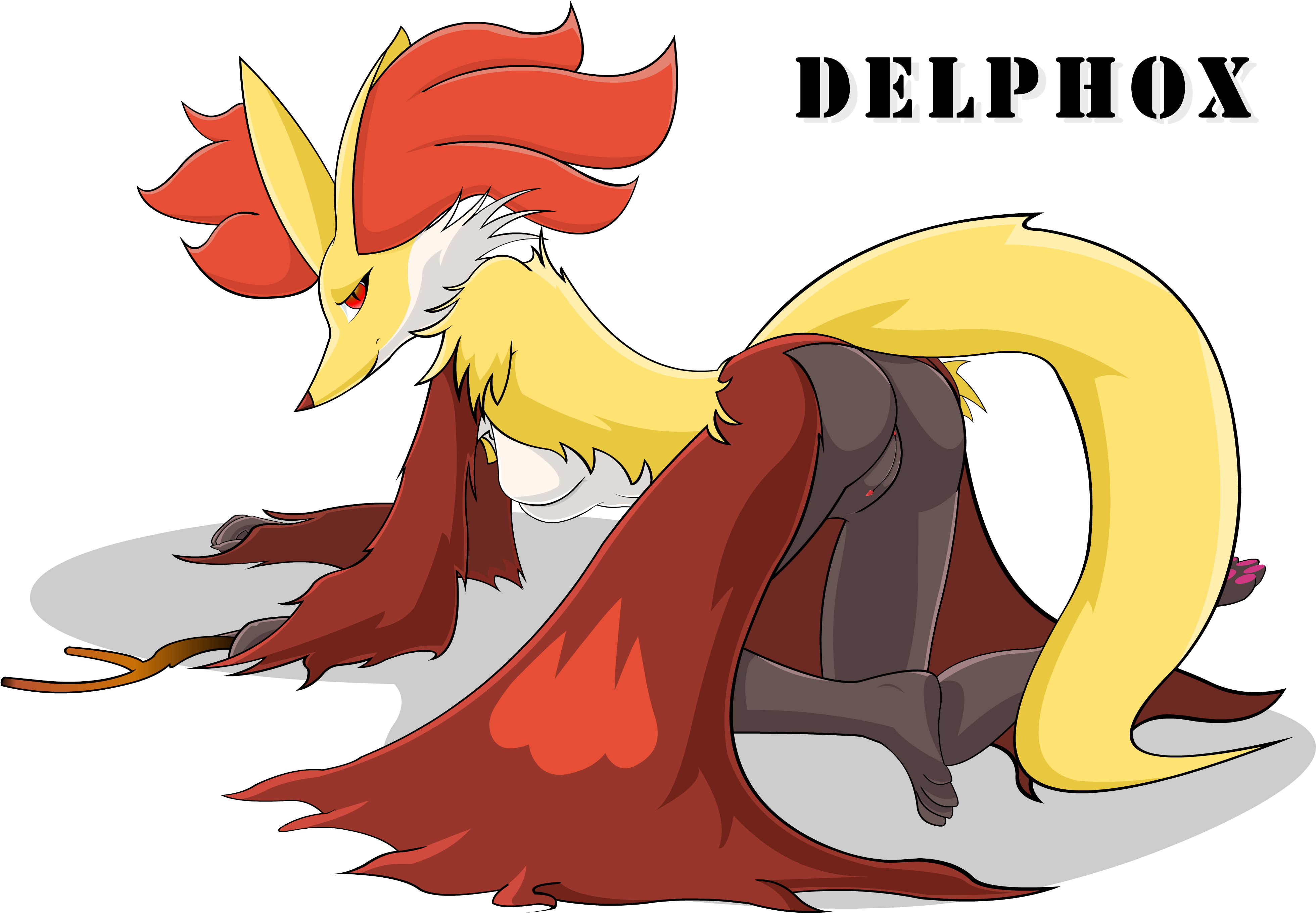 Download - Delphox Female Female (4200x3000), Png Download