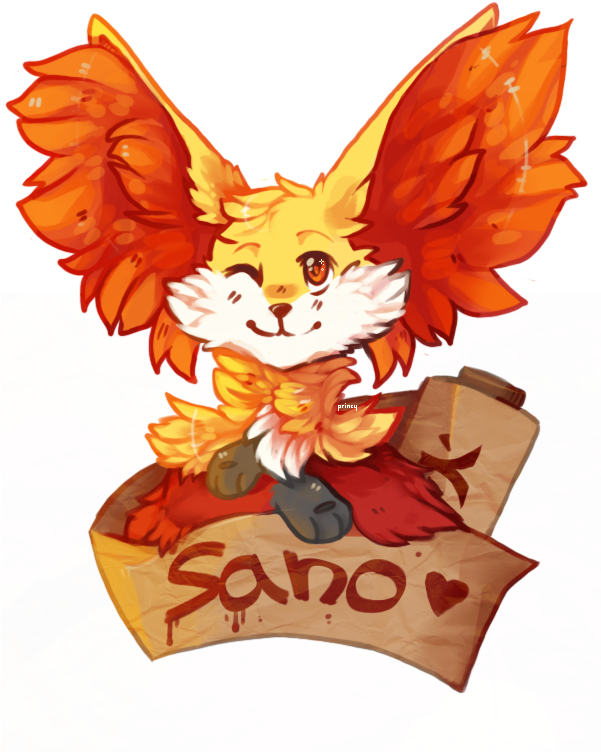 Sano The Delphox [re-draw] - Cartoon (600x800), Png Download