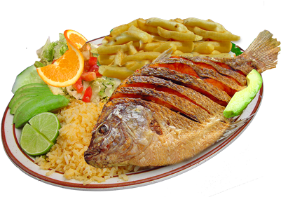 Coctel De Camaron Png - Platos Con Mojarra Frita (480x280), Png Download