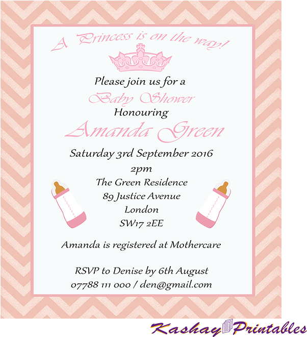 Princess Baby Shower Invitation - Bachelorette Party (675x675), Png Download