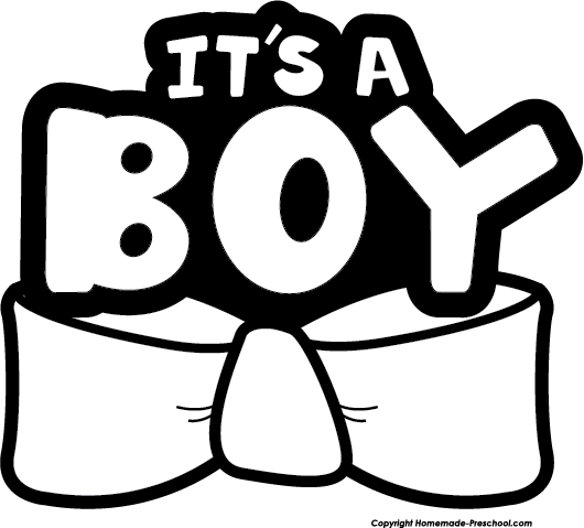 Baby Shower Banner Clip Art Black And White - Baby Shower Clip Art Black And White (530x479), Png Download