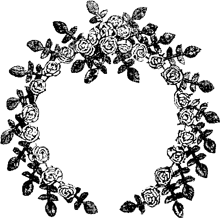 Printed Out And Colored In Red, Pink, Yellow, Orange, - Floral Wreath Black And White Print (509x522), Png Download