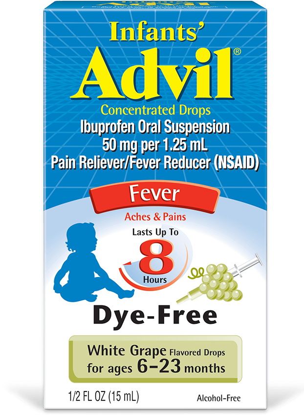 Headache - Infant Advil Dye Free (621x910), Png Download