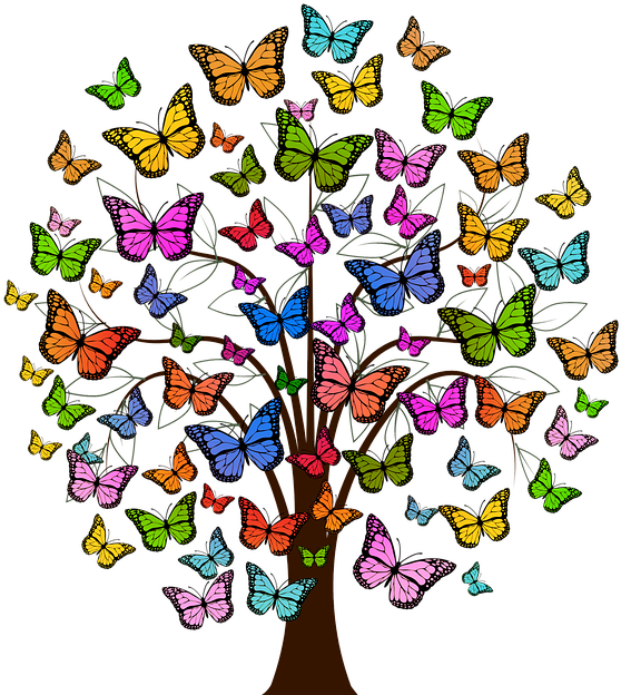 Arvore Borboletas Png - Lupus Awareness Month 2018 (960x640), Png Download