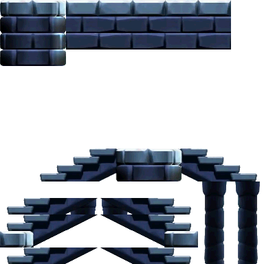 Castle Tiles Nsmbu - Nsmbu Tilesets (384x384), Png Download