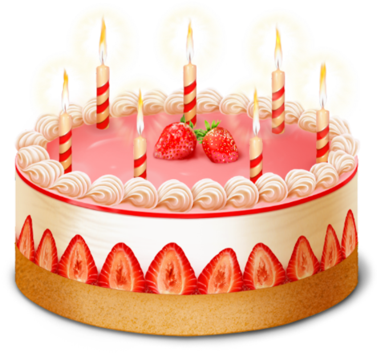 Imagem De Bolos Bolo De Aniversário 12 Png - Strawberry Birthday Cake Png (792x781), Png Download