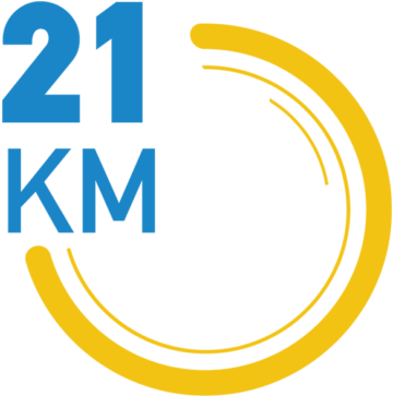 21km Half Marathon - Half Marathon Logo 21km (370x370), Png Download