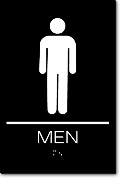 Men Restroom Sign - Mens Restroom (600x600), Png Download