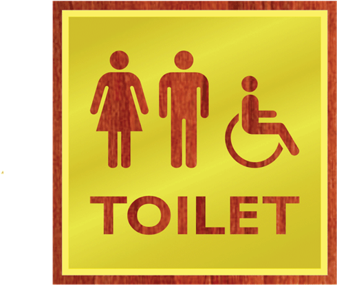 Picture For Category Restroom Signs - Ladies Toilet Signs With Arrow (600x450), Png Download