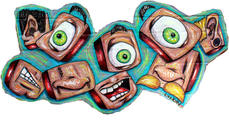 City Kitty - Sticker (800x800), Png Download