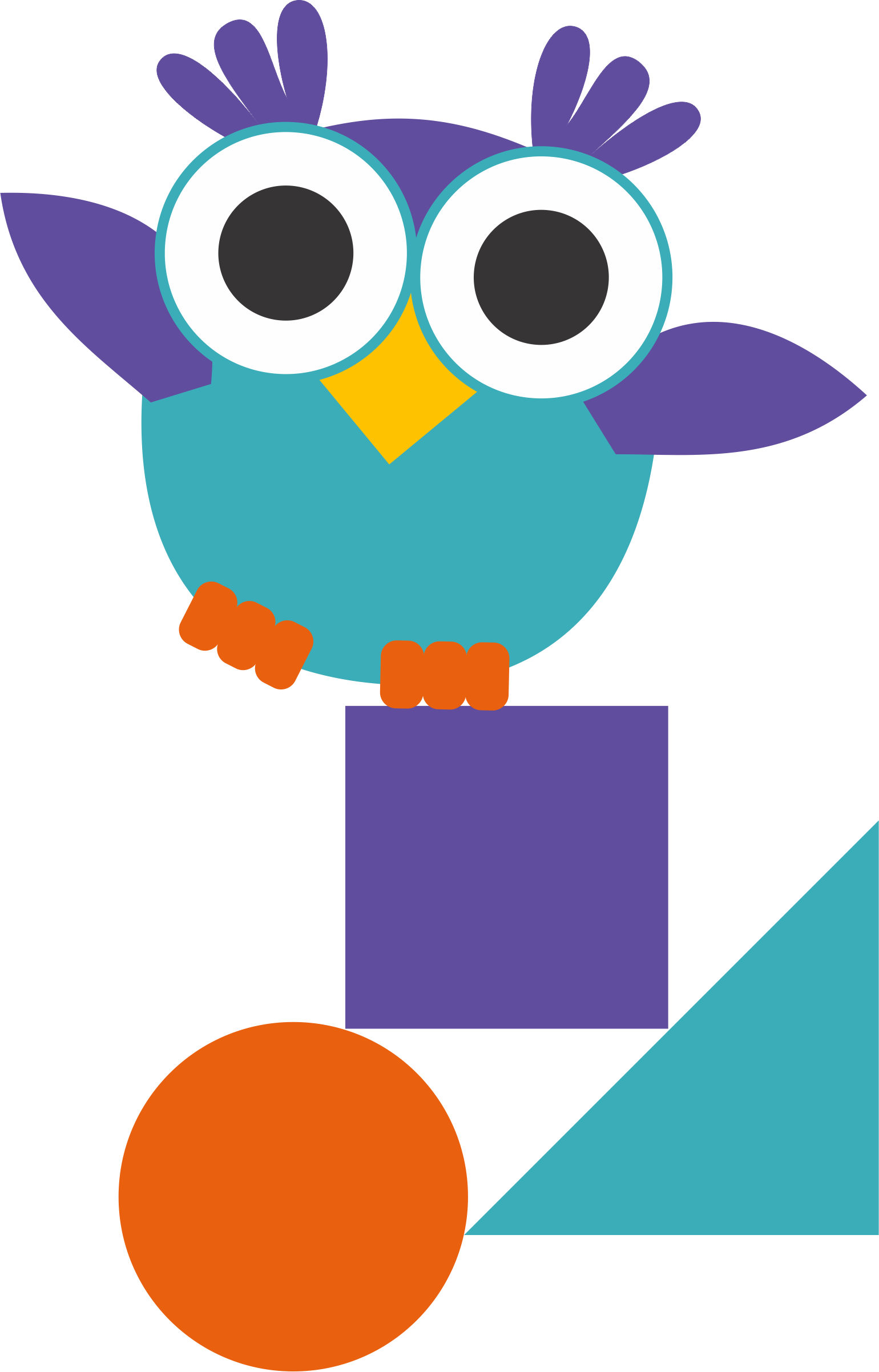 El Buho Demente - Buho Con Figuras Geometricas (1540x2404), Png Download