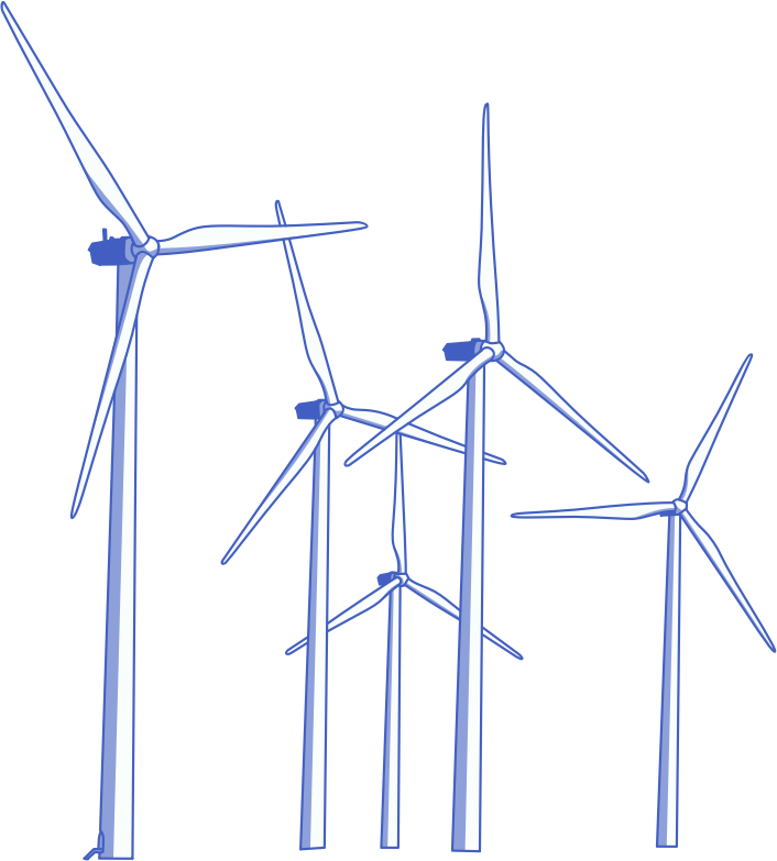 Wind Turbine Clipart Wind Power - Wind Farm Clip Art (706x783), Png Download