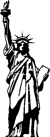 Dibujo De La Estatua De La Libertad Para Colorear - Estatua Da Liberdade Stencil (600x470), Png Download