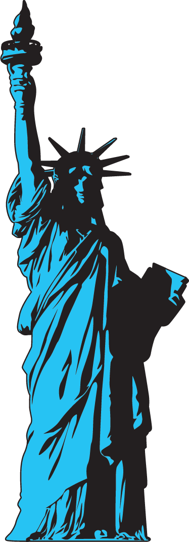 Vinilo Decorativo Estatua Libertad - Statue Of Liberty Journal (374x1070), Png Download