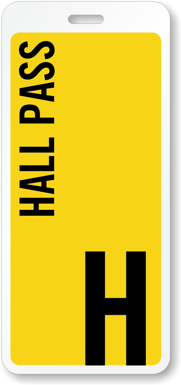 School Hall Pass Id, Letter H Pass - Stranger In The Park (800x800), Png Download