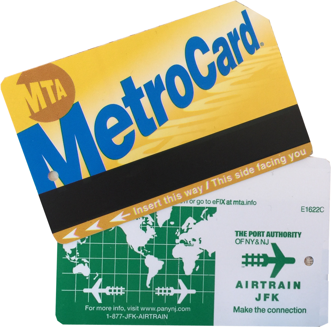 Metro Card De Nueva York Y Air Train (1900x1551), Png Download