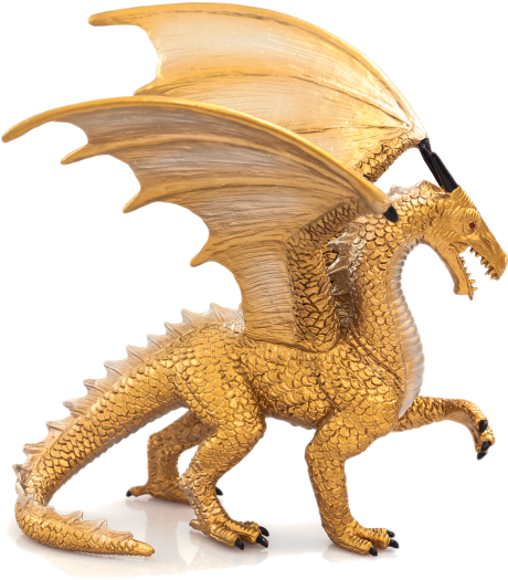 Golden Dragon - Mojo Dragon Figures (504x540), Png Download