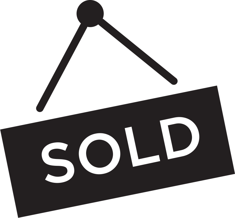 Your Home Is Under Contract - Sold Sign Black And White (786x731), Png Download