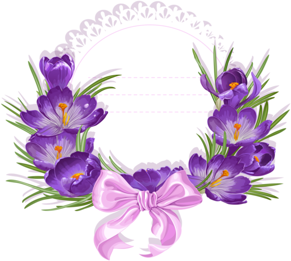 Etiquettes,scraps,png - Etiquetas Con Flores Moradas (600x546), Png Download