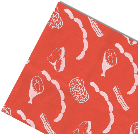 Meat Printed Bandana - Meat (483x483), Png Download